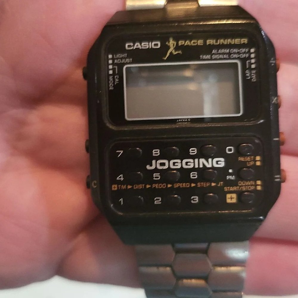 Ultra Rare Casio J-100 Pace Runner Jogging Watch Module 183 - Working Condition